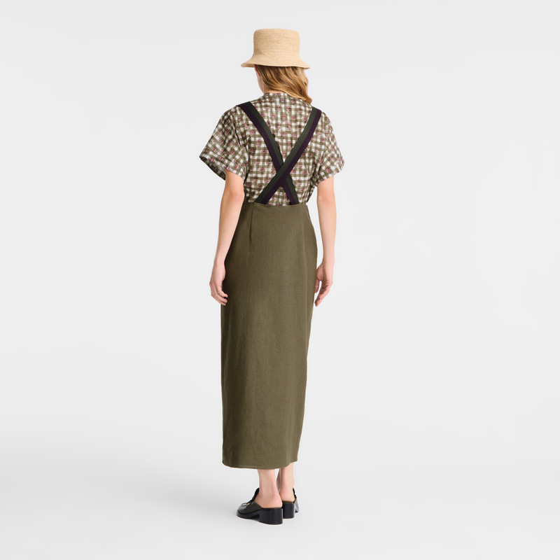 Vestido Longchamp Midi skirt Feminino Artichoke | LC-UIUL9864