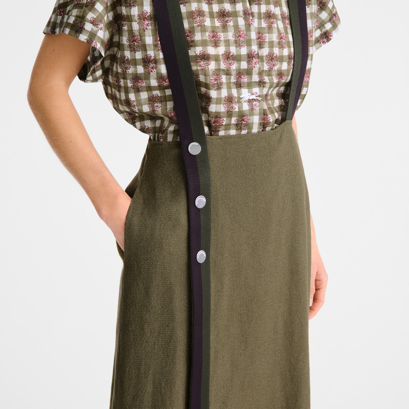 Vestido Longchamp Midi skirt Feminino Artichoke | LC-UIUL9864