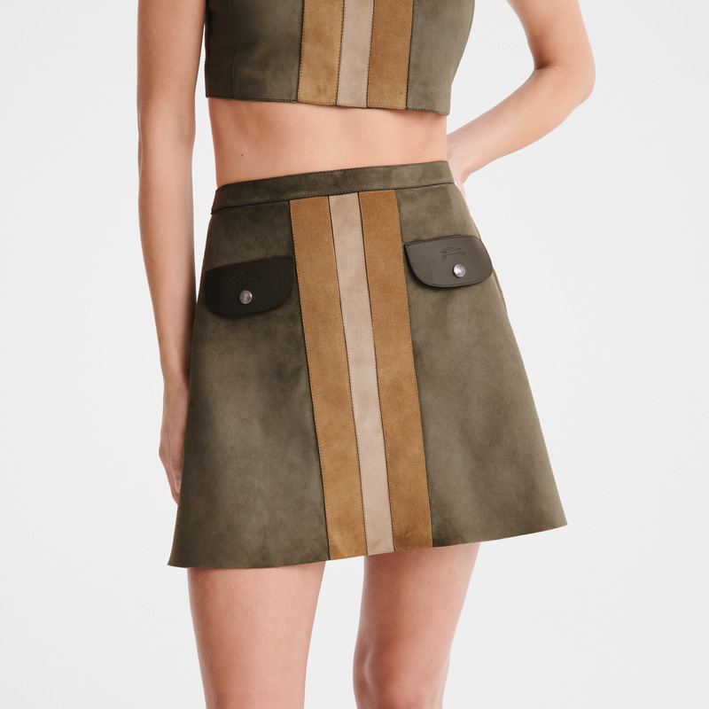 Vestido Longchamp Skirt Feminino Caqui | LC-HLSK2658
