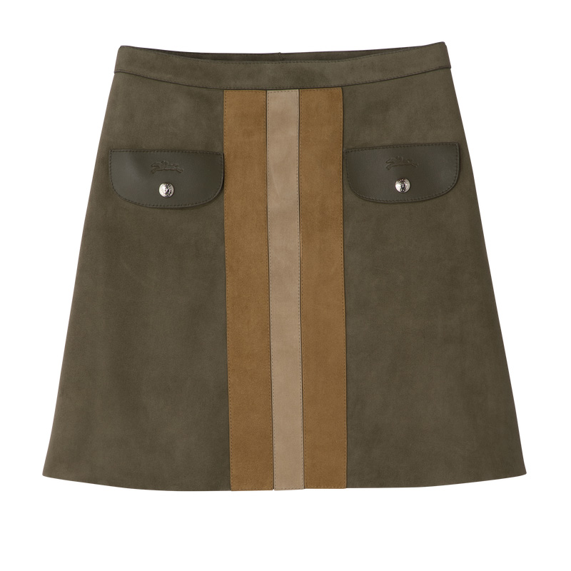 Vestido Longchamp Skirt Feminino Caqui | LC-HLSK2658