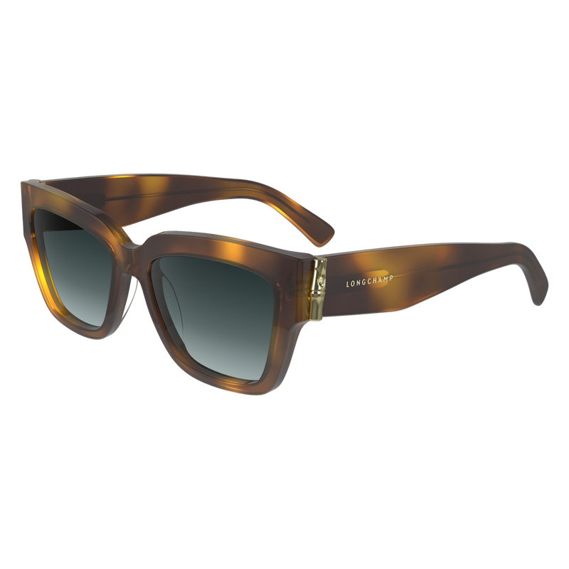 Óculos de Sol Longchamp Fall-Winter 2023 Collection Sunglasses Feminino Havana | LC-UGFJ8021