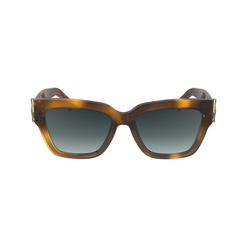Óculos de Sol Longchamp Fall-Winter 2023 Collection Sunglasses Feminino Havana | LC-UGFJ8021