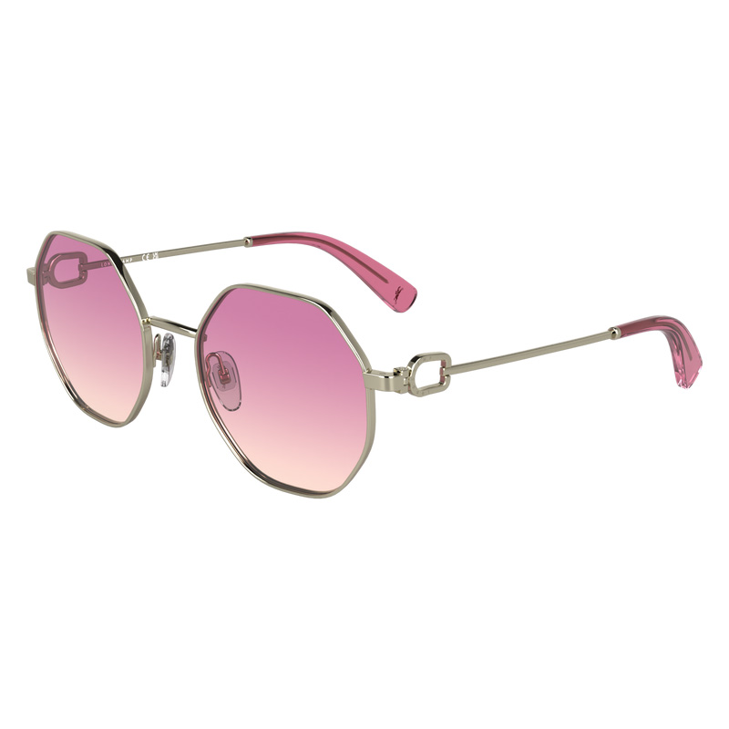Óculos de Sol Longchamp Sunglasses Feminino Gold/Pink | LC-ELSC1089